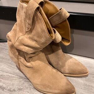 Steve Madden Tan Suede Ankle Booties